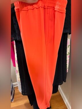 NWT J. Crew coral-orange stretch waist pant, Sz 00